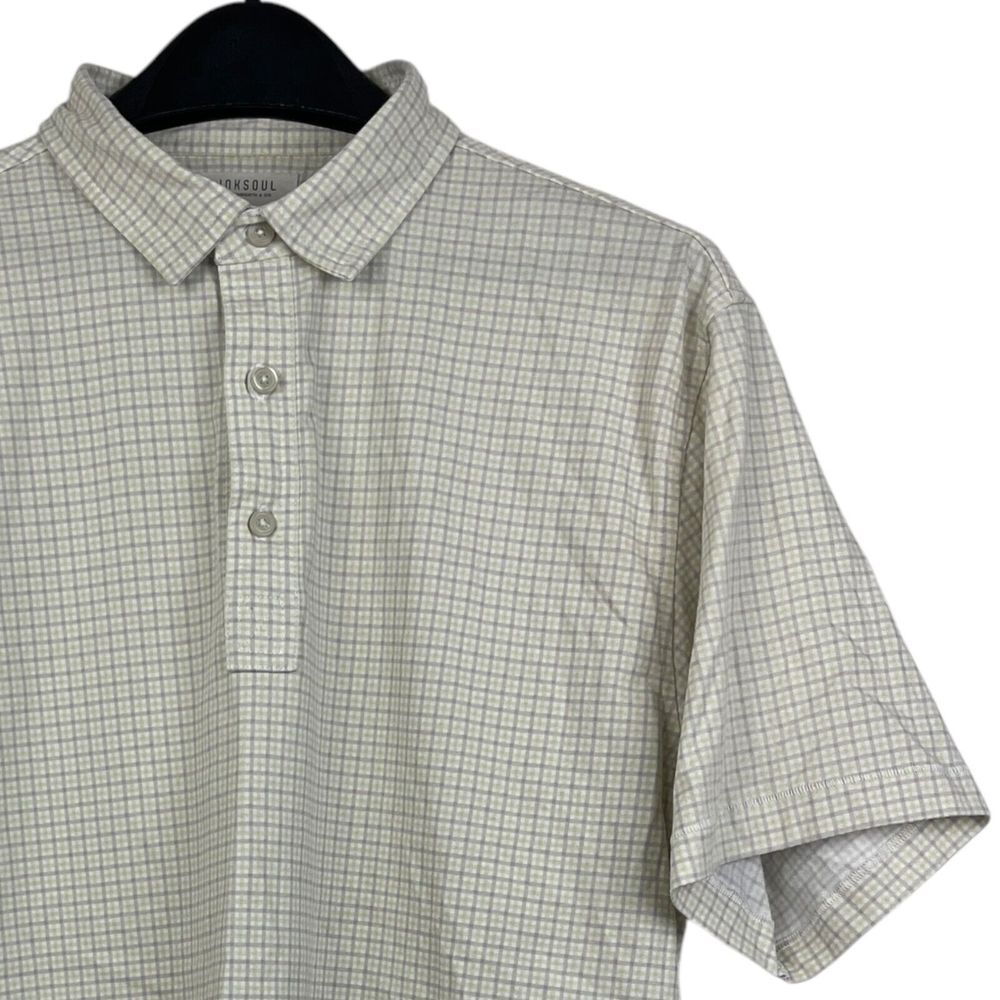 LINKSOUL Tempus Fugit Mens L‎ Quick Dry Blend Luxury Polo Shirt Short Sleeve Tan
